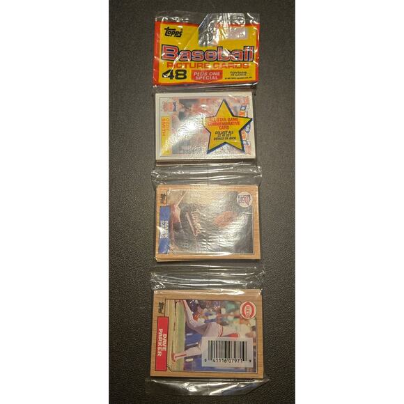 Topps 1987,1988,1989 Baseball Rak Pak Lot 4 Sealed Packs All-Star Insert Vintage - Picture 2 of 9